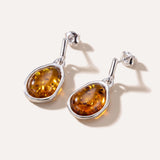 Amber ELEMENTS Drop Earrings — Baltic amber and sterling silver jewellery by Baltic Beauty