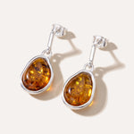 Amber ELEMENTS Drop Earrings — Baltic amber and sterling silver jewellery by Baltic Beauty