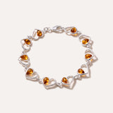 Amber Heart Bracelet — Baltic amber and sterling silver jewellery by Baltic Beauty