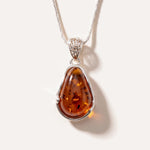Amber Horizon Pendant Necklace — Baltic amber and sterling silver jewellery by Baltic Beauty