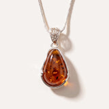 Amber Horizon Pendant Necklace — Baltic amber and sterling silver jewellery by Baltic Beauty