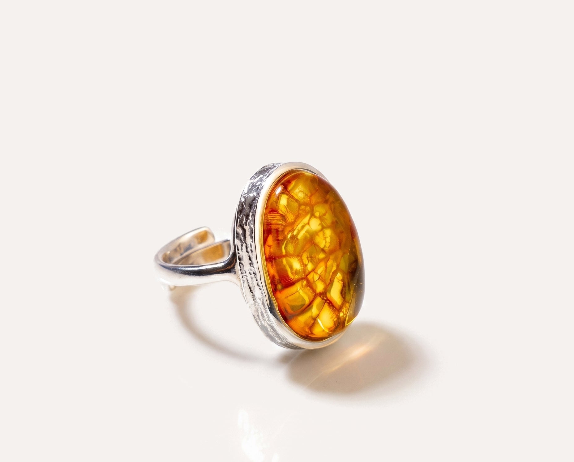 Amber Mirage Ring — Baltic amber and sterling silver jewellery by Baltic Beauty