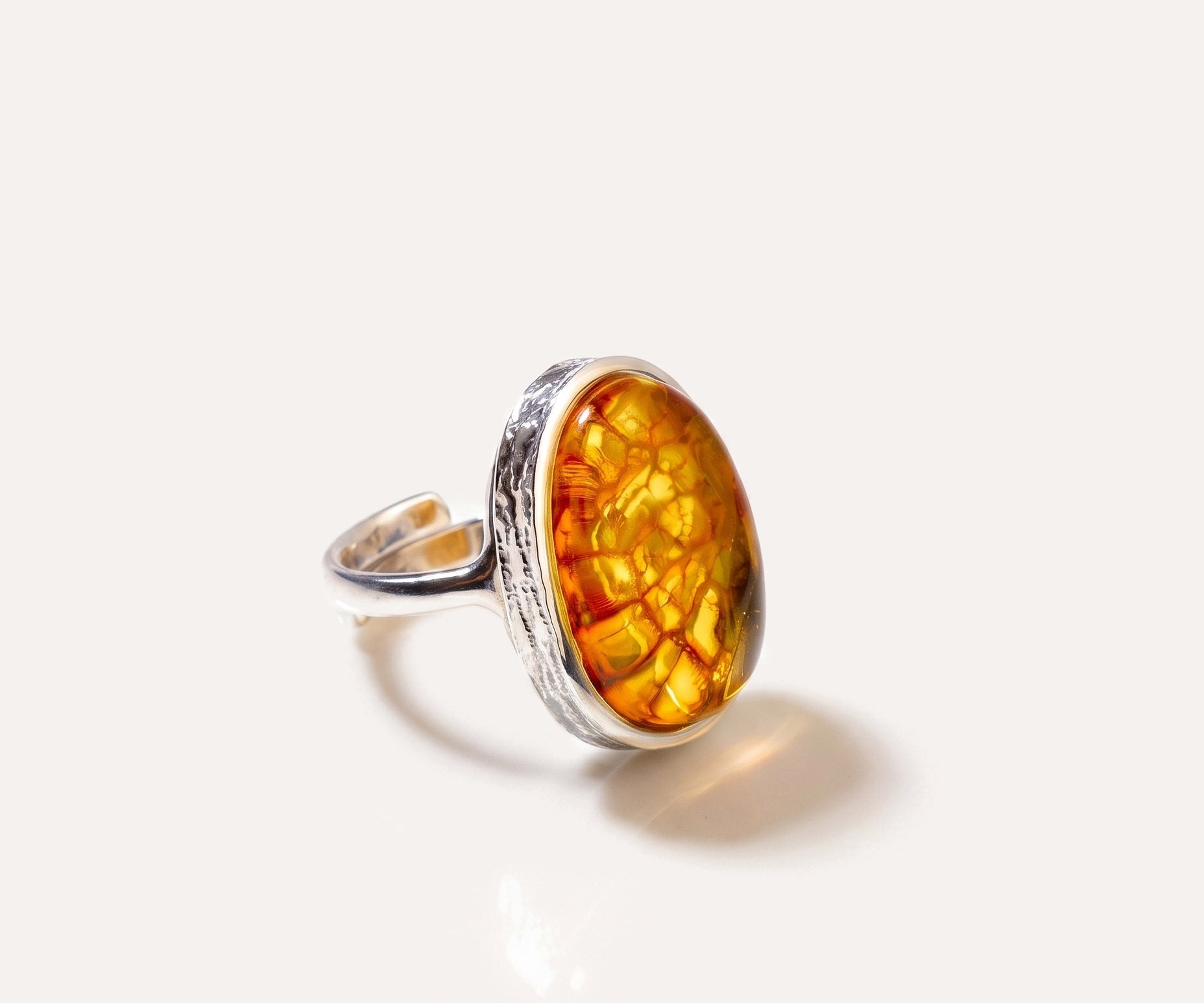 Amber Mirage Ring — Baltic amber and sterling silver jewellery by Baltic Beauty