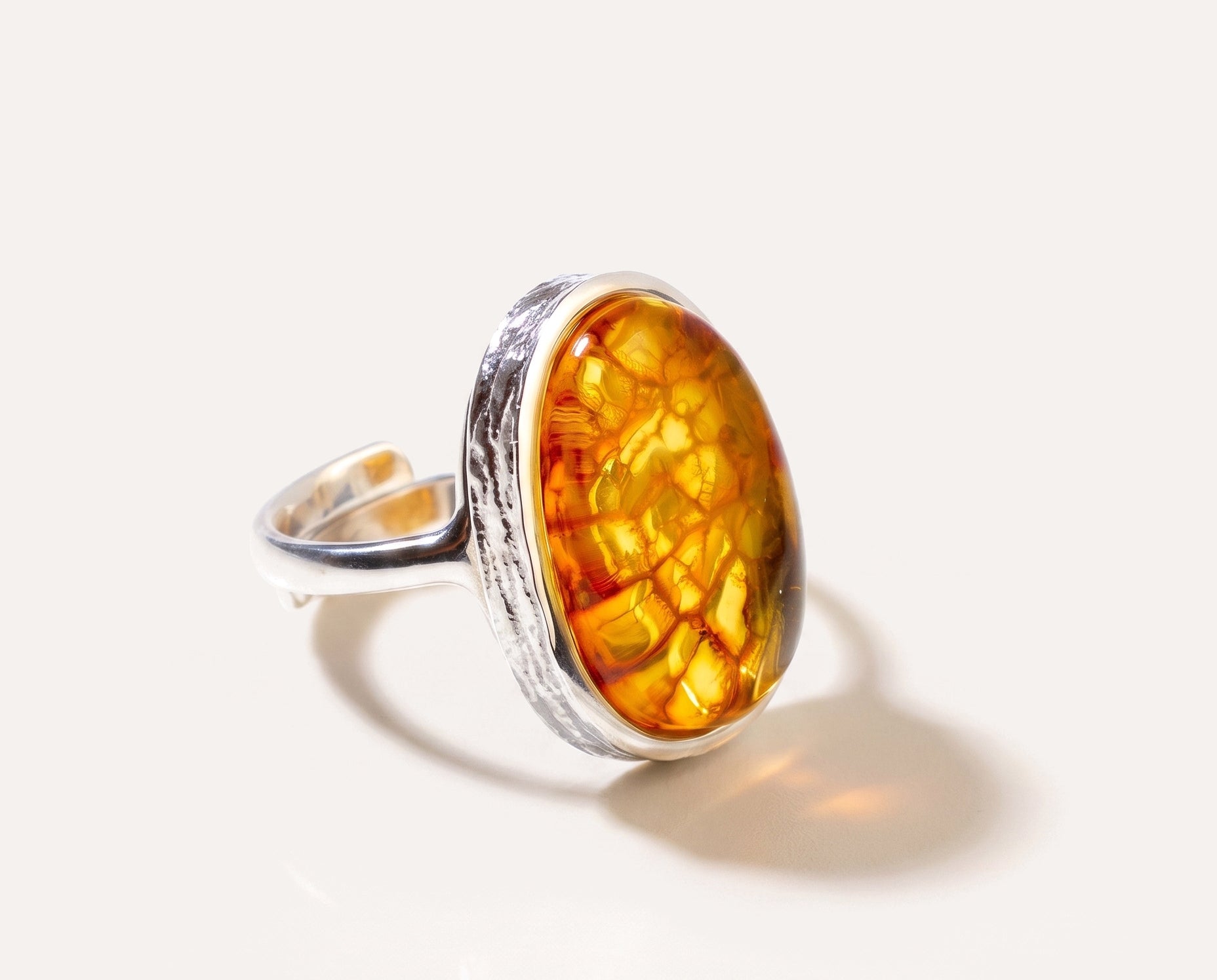 Amber Mirage Ring — Baltic amber and sterling silver jewellery by Baltic Beauty