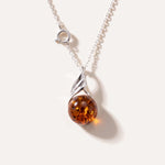 Amber Orb Pendant — Baltic amber and sterling silver jewellery by Baltic Beauty