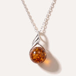 Amber Orb Pendant — Baltic amber and sterling silver jewellery by Baltic Beauty
