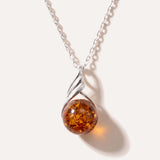 Amber Orb Pendant — Baltic amber and sterling silver jewellery by Baltic Beauty