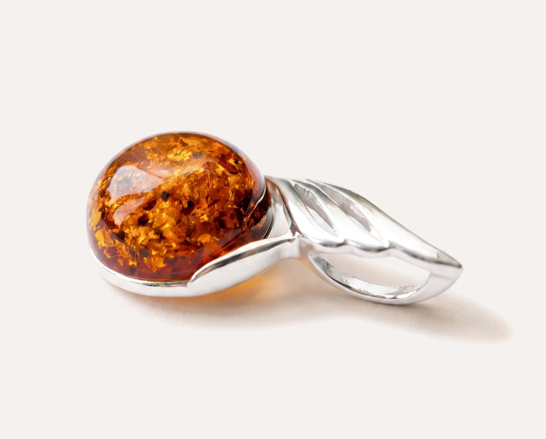 Amber Orb Pendant — Baltic amber and sterling silver jewellery by Baltic Beauty