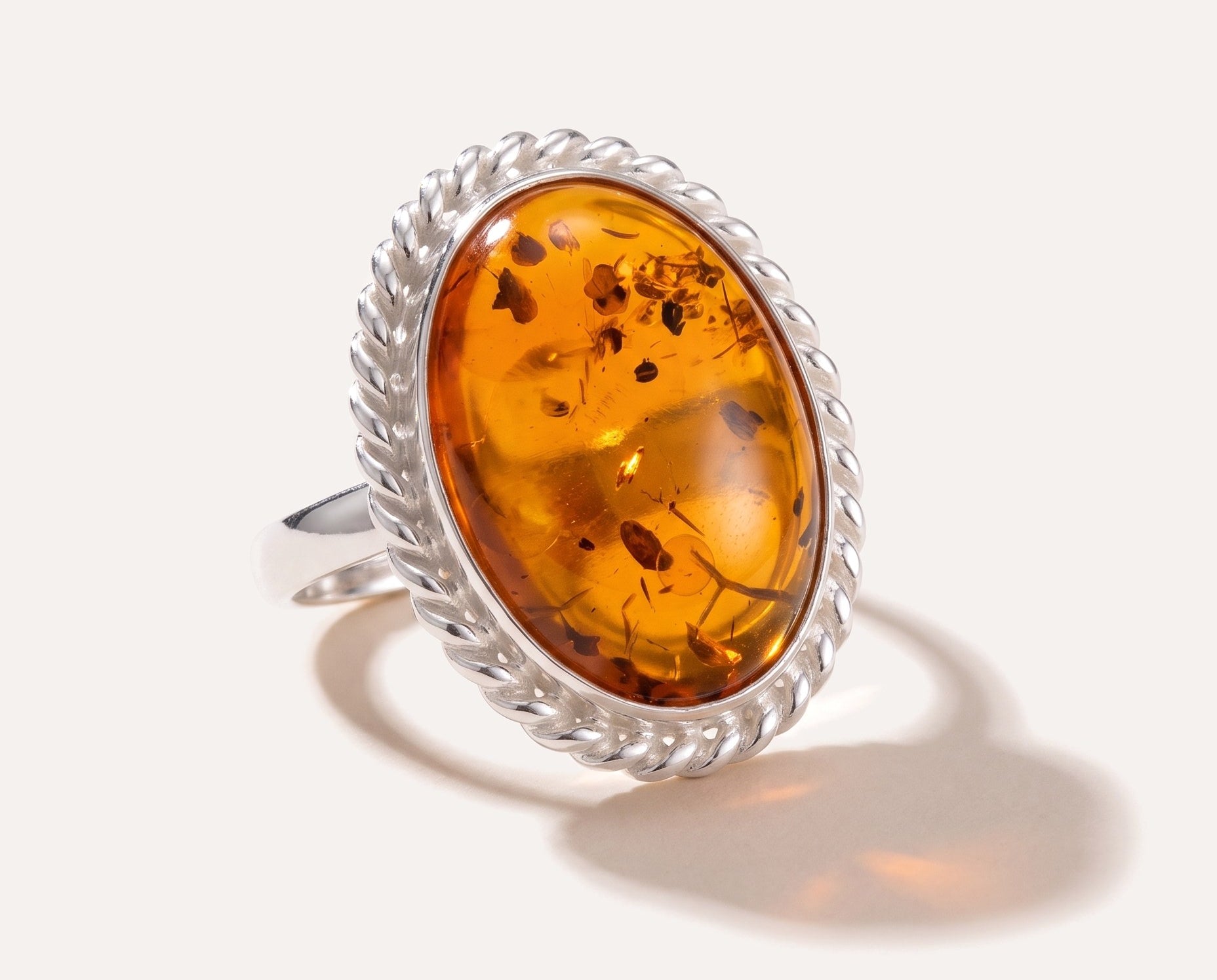 Amber Quintessence Adjustable Statement Ring — Baltic amber and sterling silver jewellery by Baltic Beauty