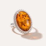 Amber Quintessence Adjustable Statement Ring — Baltic amber and sterling silver jewellery by Baltic Beauty