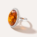 Amber Quintessence Adjustable Statement Ring — Baltic amber and sterling silver jewellery by Baltic Beauty