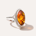 Amber Quintessence Adjustable Statement Ring — Baltic amber and sterling silver jewellery by Baltic Beauty