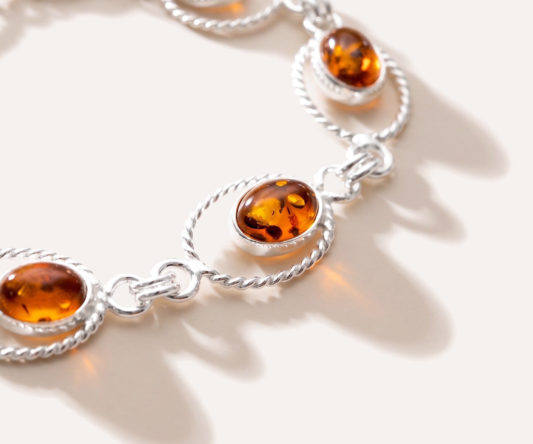 Amber Quintessence Link Bracelet — Baltic amber and sterling silver jewellery by Baltic Beauty