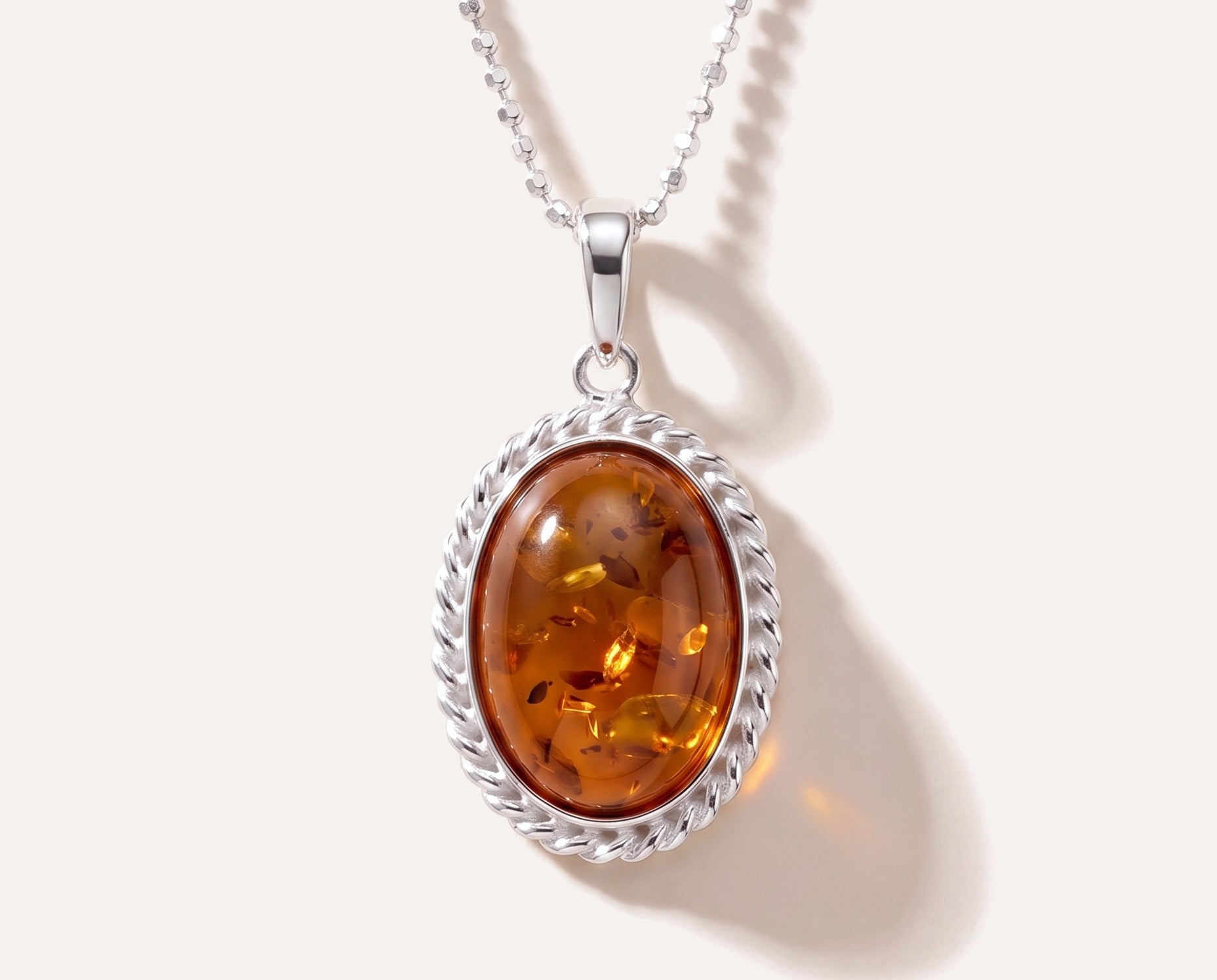 Amber Quintessence Pendant — Baltic amber and sterling silver jewellery by Baltic Beauty