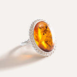 Amber Quintessence Adjustable Statement Ring — Baltic amber and sterling silver jewellery by Baltic Beauty