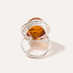 Amber Quintessence Adjustable Statement Ring — Baltic amber and sterling silver jewellery by Baltic Beauty