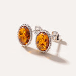 Amber Quintessence Stud Earrings — Baltic amber and sterling silver jewellery by Baltic Beauty