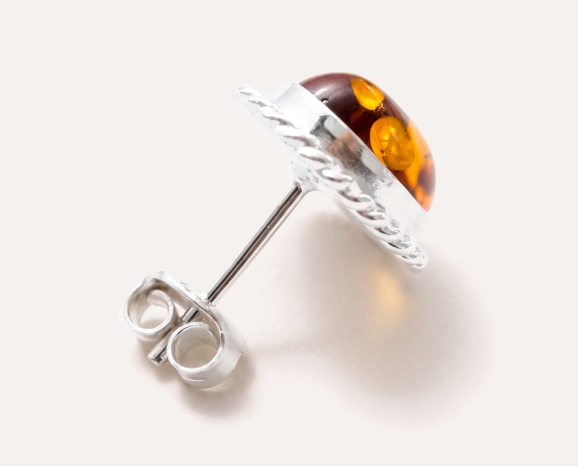 Amber Quintessence Stud Earrings — Baltic amber and sterling silver jewellery by Baltic Beauty