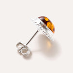 Amber Quintessence Stud Earrings — Baltic amber and sterling silver jewellery by Baltic Beauty