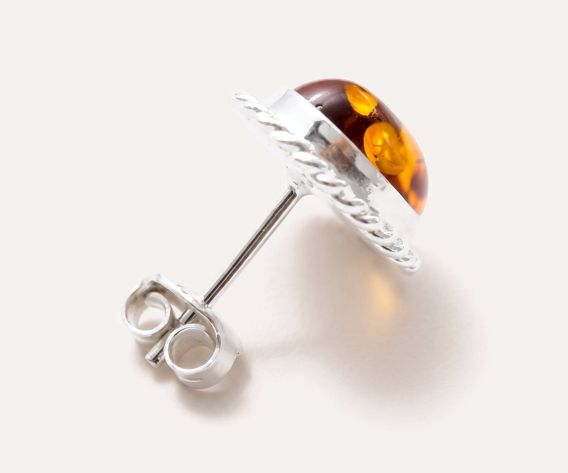 Amber Quintessence Stud Earrings — Baltic amber and sterling silver jewellery by Baltic Beauty