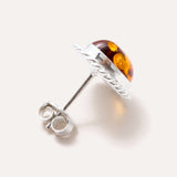 Amber Quintessence Stud Earrings — Baltic amber and sterling silver jewellery by Baltic Beauty