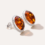 Amber Quintessence Stud Earrings — Baltic amber and sterling silver jewellery by Baltic Beauty