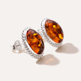 Amber Quintessence Stud Earrings — Baltic amber and sterling silver jewellery by Baltic Beauty