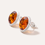 Amber Quintessence Stud Earrings — Baltic amber and sterling silver jewellery by Baltic Beauty