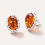 Amber Quintessence Stud Earrings — Baltic amber and sterling silver jewellery by Baltic Beauty