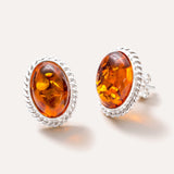Amber Quintessence Stud Earrings — Baltic amber and sterling silver jewellery by Baltic Beauty
