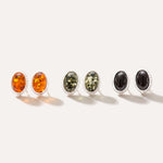 Amber Quintessence Stud Earrings — Baltic amber and sterling silver jewellery by Baltic Beauty