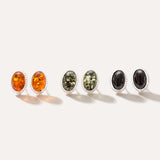 Amber Quintessence Stud Earrings — Baltic amber and sterling silver jewellery by Baltic Beauty