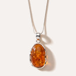 Amber Ripple Pendant Necklace — Baltic amber and sterling silver jewellery by Baltic Beauty