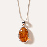Amber Ripple Pendant Necklace — Baltic amber and sterling silver jewellery by Baltic Beauty