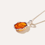 Amber Ripple Pendant Necklace — Baltic amber and sterling silver jewellery by Baltic Beauty