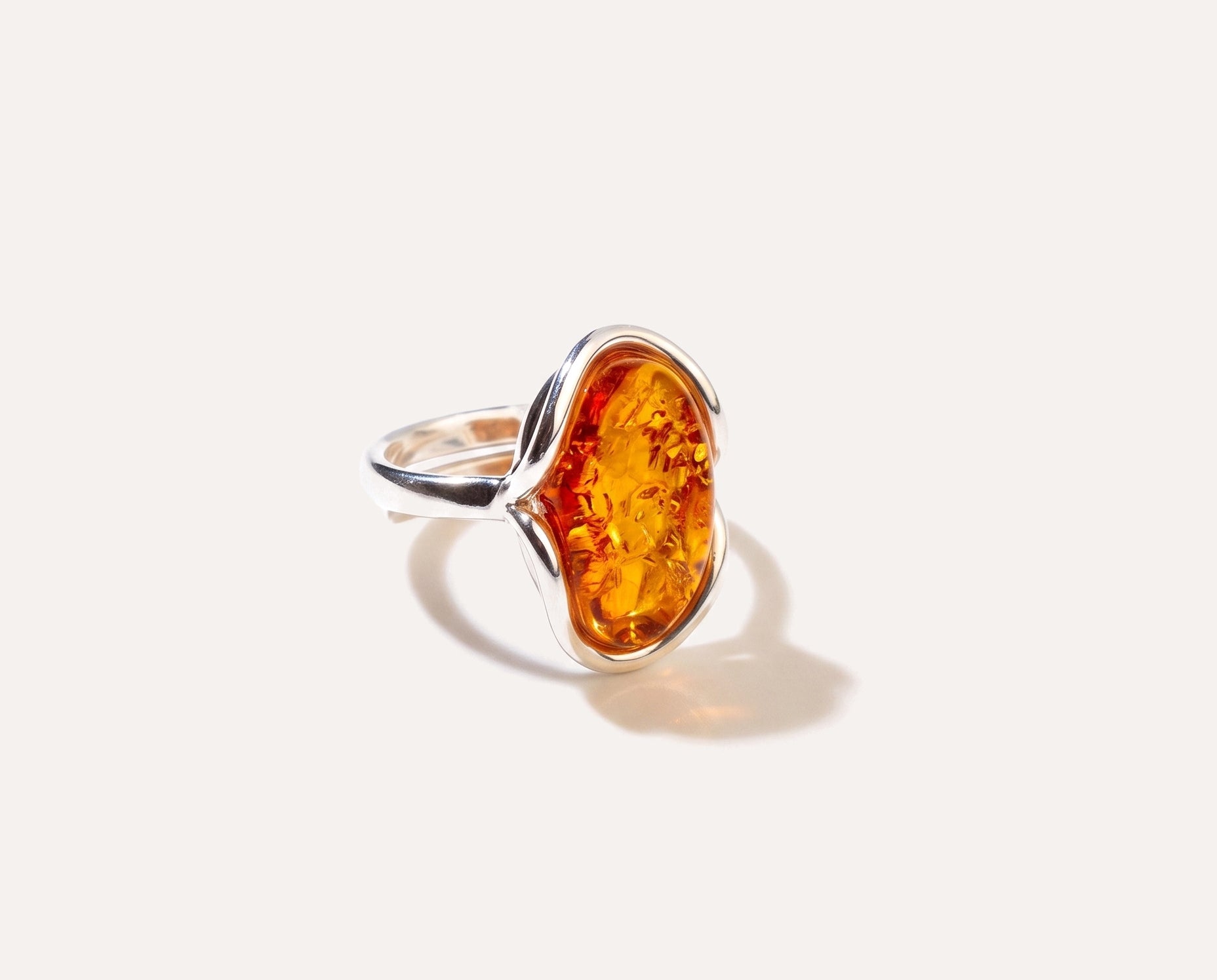 Amber Ripple Ring — Baltic amber and sterling silver jewellery by Baltic Beauty