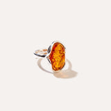 Amber Ripple Ring — Baltic amber and sterling silver jewellery by Baltic Beauty