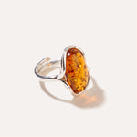 Amber Ripple Ring — Baltic amber and sterling silver jewellery by Baltic Beauty