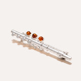 Amber & Silver Flute Brooch — Baltic amber and sterling silver jewellery by Baltic Beauty