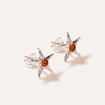 Amber Starfish Stud Earrings — Baltic amber and sterling silver jewellery by Baltic Beauty
