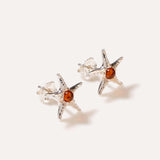 Amber Starfish Stud Earrings — Baltic amber and sterling silver jewellery by Baltic Beauty