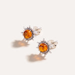 Amber Sun earrings — Baltic amber and sterling silver jewellery by Baltic Beauty
