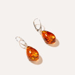 Amber Sundrop Earrings — Baltic amber and sterling silver jewellery by Baltic Beauty