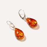 Amber Sundrop Earrings — Baltic amber and sterling silver jewellery by Baltic Beauty