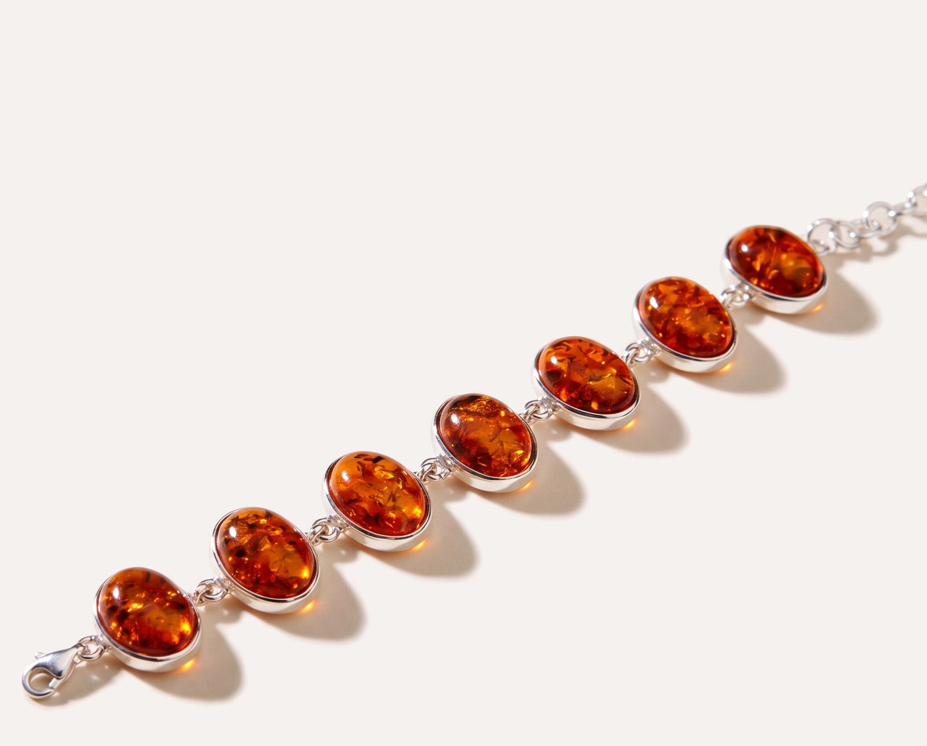 Amber Sunrise Bracelet — Baltic amber and sterling silver jewellery by Baltic Beauty