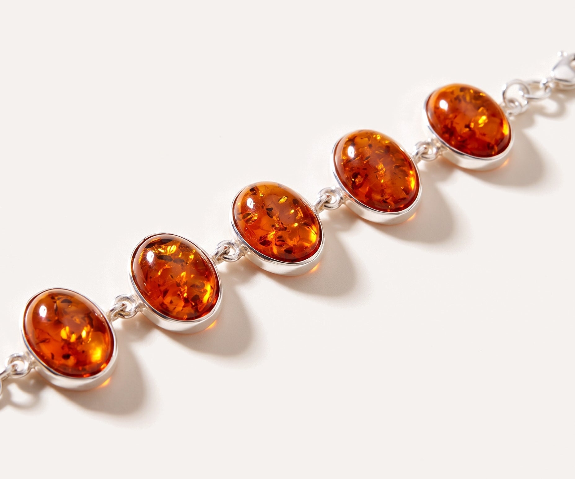 Amber Sunrise Bracelet — Baltic amber and sterling silver jewellery by Baltic Beauty