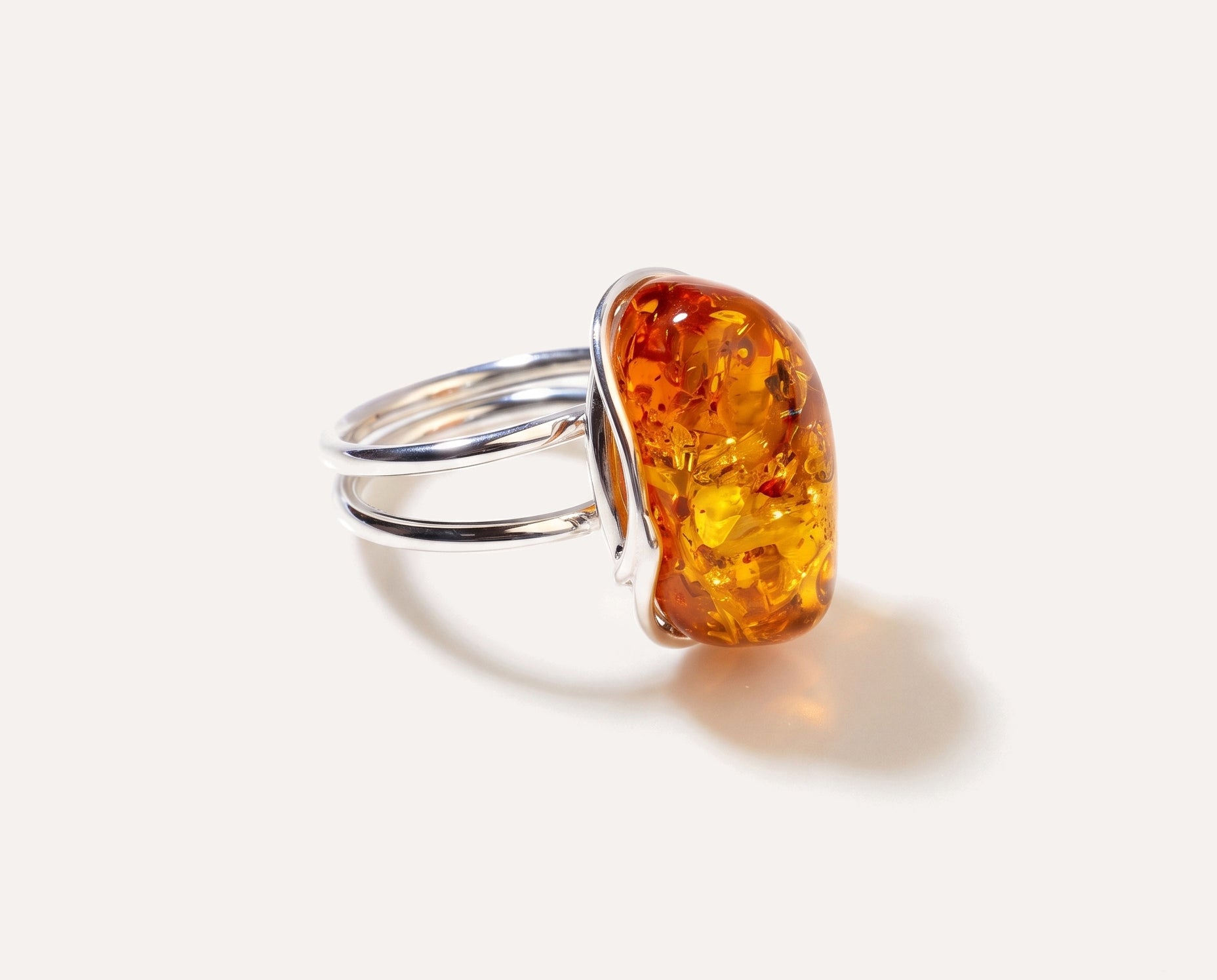 Amber Tidal Ring — Baltic amber and sterling silver jewellery by Baltic Beauty