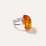 Amber Tidal Ring — Baltic amber and sterling silver jewellery by Baltic Beauty