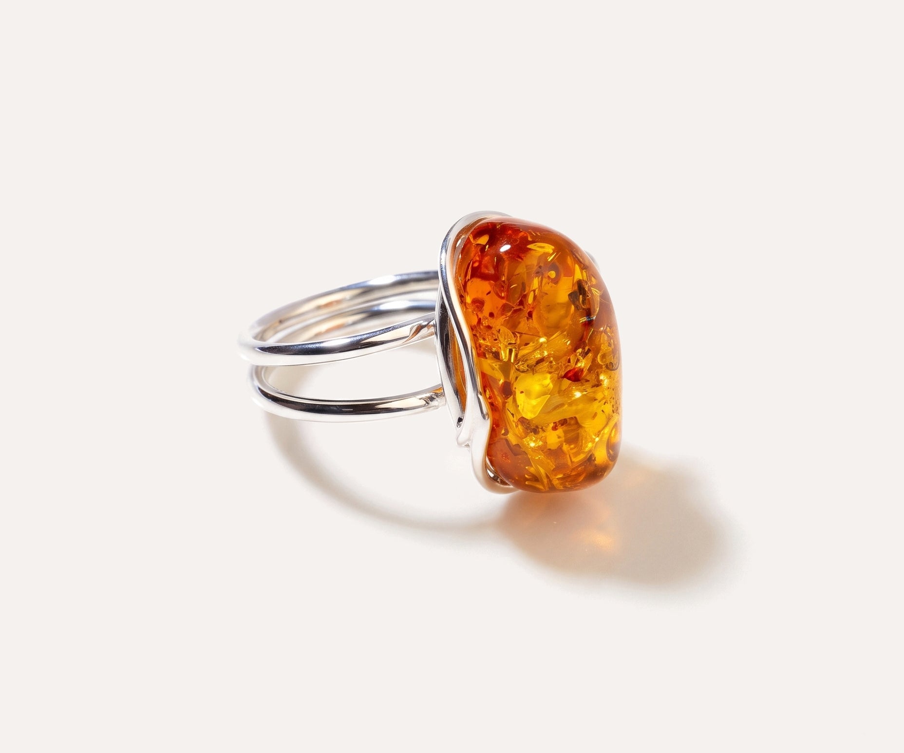 Amber Tidal Ring — Baltic amber and sterling silver jewellery by Baltic Beauty