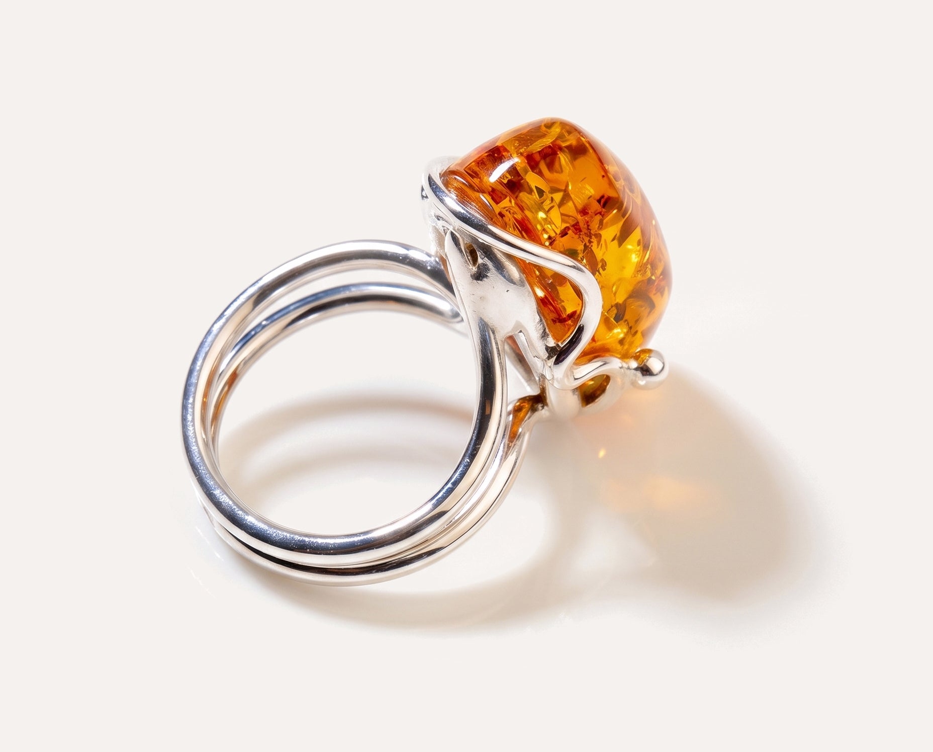Amber Tidal Ring — Baltic amber and sterling silver jewellery by Baltic Beauty